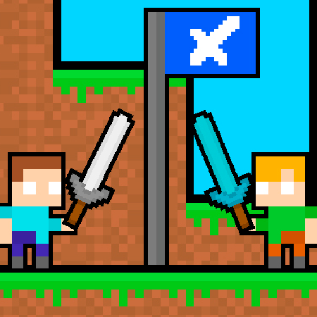 Friends Battle Swords Drawn