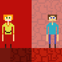 Stickman Steve vs Alex - Nether