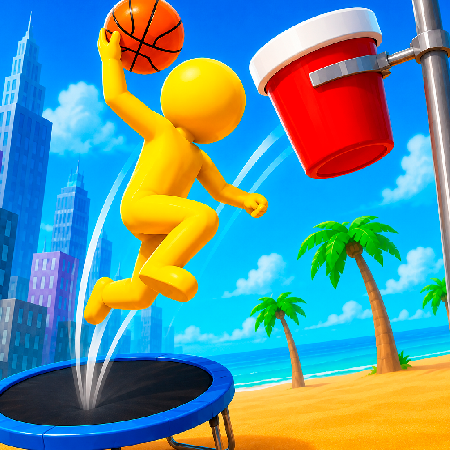 Trampoline Basketball 3D